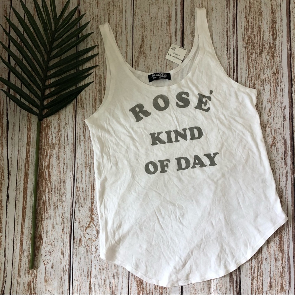 NWOT Rosé Kind Of Day Signorelli Tank Top Medium